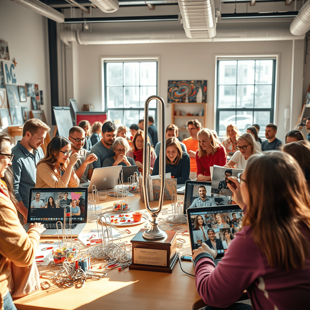 Team Connects with Creativity on National Paperclip Day!
